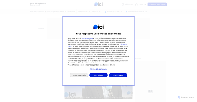 Security scan screenshot of https://www.ici.fr/corse/en-corse-nous-vivons-du-tourisme-ce-n-est-pas-un-gros-mot-il-faut-l-accepter-sebastien-ristori-7818067