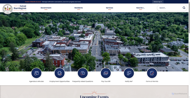 Security scan screenshot of https://townofgbma.gov/