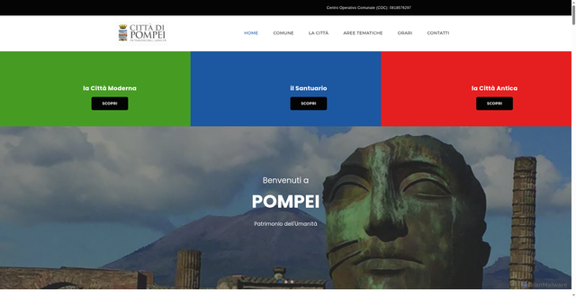 Security scan screenshot of https://www.comune.pompei.na.it/