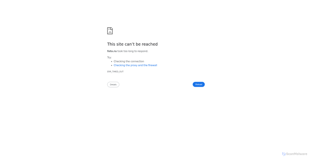 Security scan screenshot of https://foto.ru