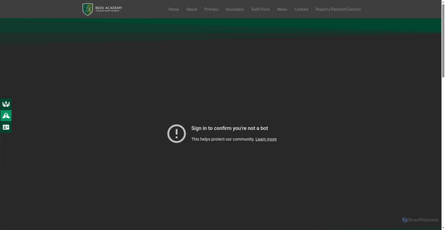 Security scan screenshot of http://bedeacademy.org.uk/