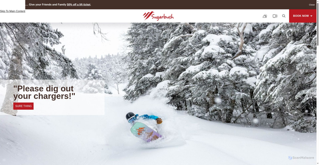 Security scan screenshot of https://sugarbush.com