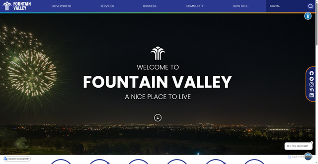 Security scan screenshot of https://fountainvalley.gov/
