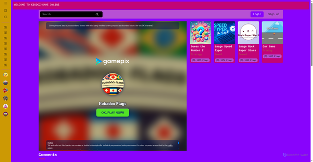Security scan screenshot of https://kiddozgame.online.monetise.asia/casual/kobadoo-flags