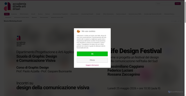 Security scan screenshot of https://www.accademiabelleartiba.it
