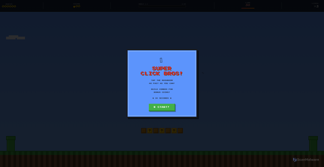 Security scan screenshot of https://marioclicker-r6ecolyz9h.edgeone.app/