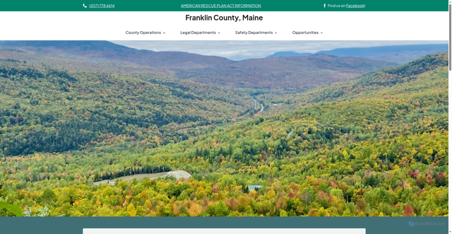 Security scan screenshot of https://www.franklincountymaine.gov/