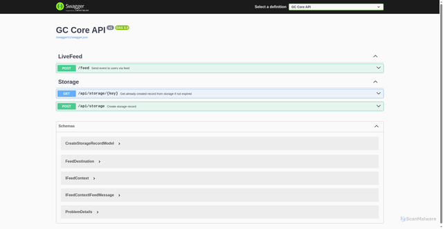 Security scan screenshot of https://signalrhub.playsight.com