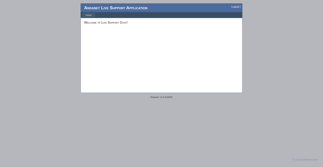 Security scan screenshot of https://livesupport.andanet.com