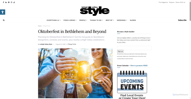Security scan screenshot of https://lehighvalleystyle.com/things-to-do/oktoberfest/