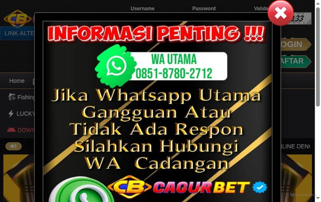 Security scan screenshot of https://cagurbetapk1.xyz/