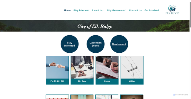 Security scan screenshot of https://www.elkridgeutah.gov/