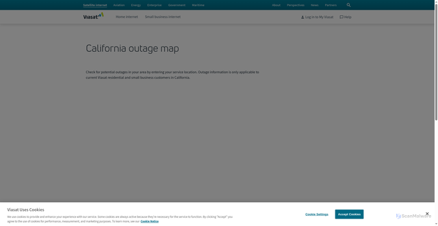 Security scan screenshot of https://www.viasat.com/satellite-internet/outage-map/