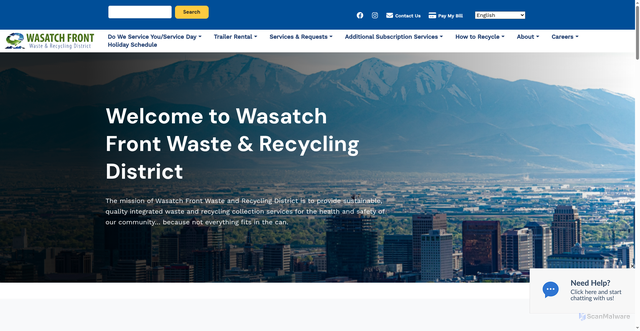 Security scan screenshot of https://wfwrdutah.gov/