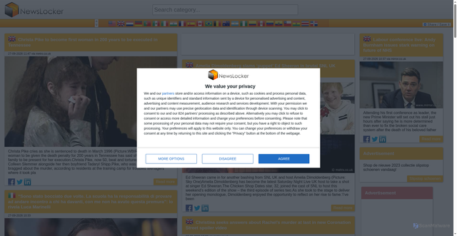 Security scan screenshot of https://newslocker.com