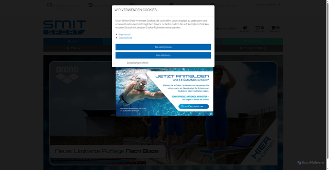 Security scan screenshot of https://smit-sport.de