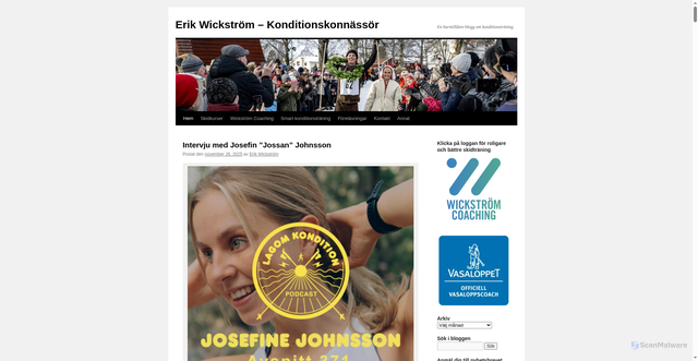Security scan screenshot of https://erikwickstrom.se/
