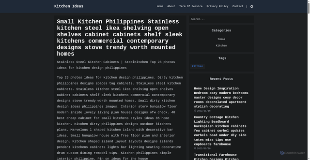 Security scan screenshot of kitchenideas.pages.dev