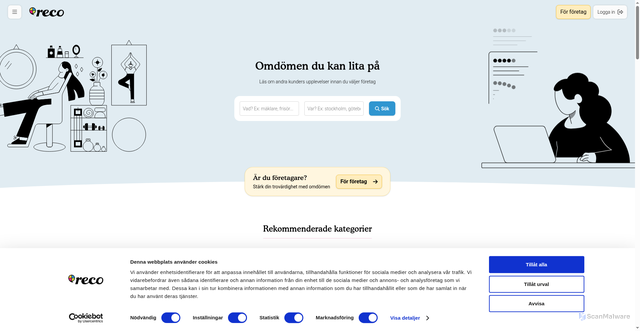 Security scan screenshot of https://reco.se
