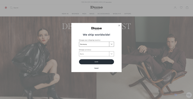 Security scan screenshot of https://www.dunelondon.com