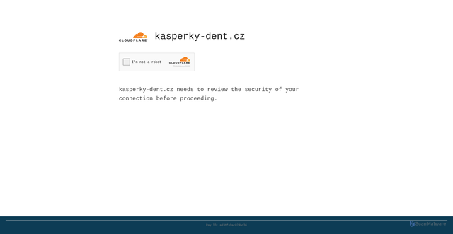 Security scan screenshot of https://kasperky-dent.cz