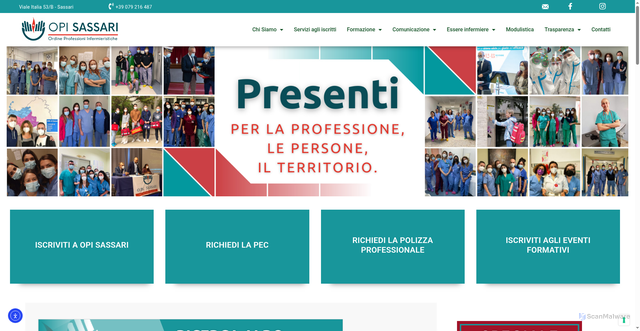 Security scan screenshot of https://www.opisassari.it/