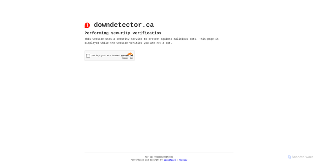 Security scan screenshot of https://downdetector.ca/
