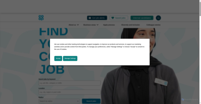 Security scan screenshot of https://jobs.coop.co.uk