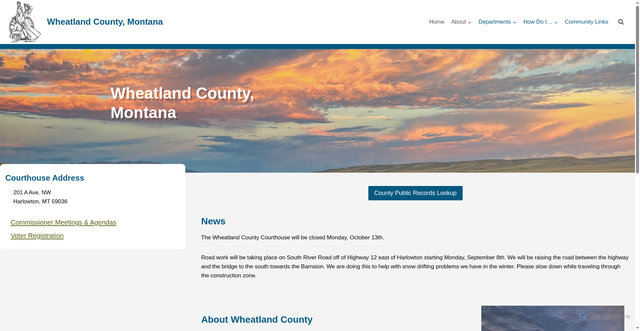 Security scan screenshot of https://wheatlandcomt.gov/