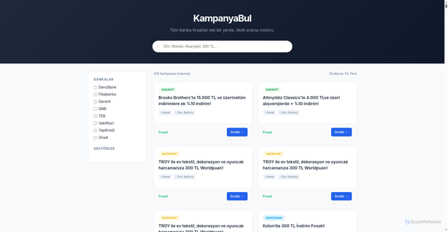 Security scan screenshot of https://kampanyabul-zds1tiu4ek.edgeone.app/