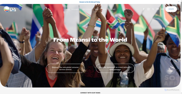 Security scan screenshot of https://www.da-abroad.org/