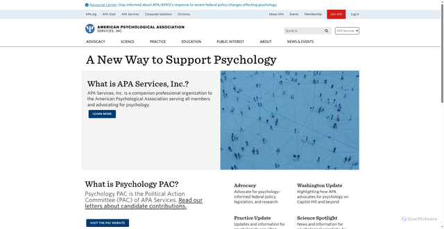Security scan screenshot of https://www.apaservices.org