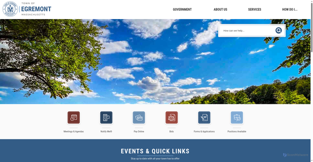 Security scan screenshot of https://egremont-ma.gov/