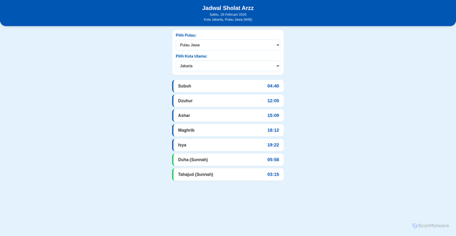 Security scan screenshot of https://jadwalsholat-1r3ppy47zc.edgeone.app/