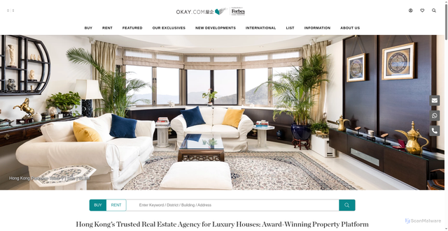 Security scan screenshot of https://okay.com