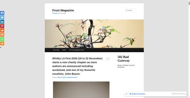 Security scan screenshot of https://www.frostmagazine.com