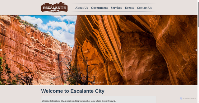Security scan screenshot of https://escalanteutah.gov/