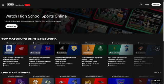 Security scan screenshot of https://nfhsnetwork.com