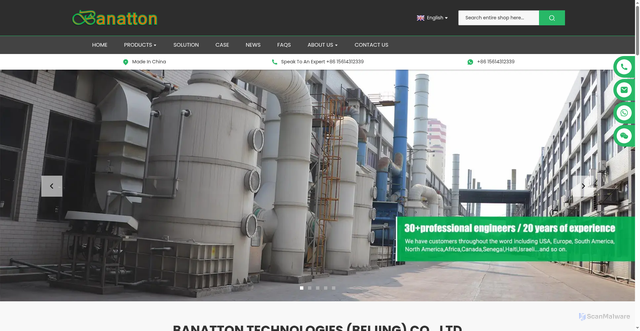 Security scan screenshot of banattonpower.com