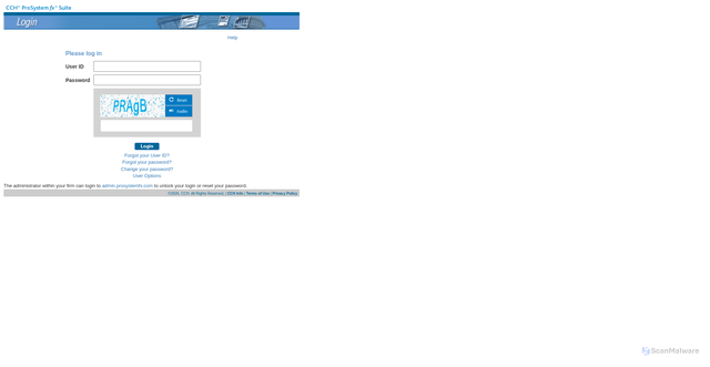 Security scan screenshot of https://efile.prosystemfx.com