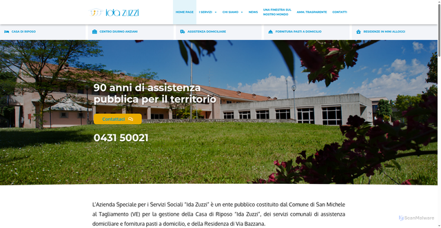 Security scan screenshot of https://www.idazuzzi.it/
