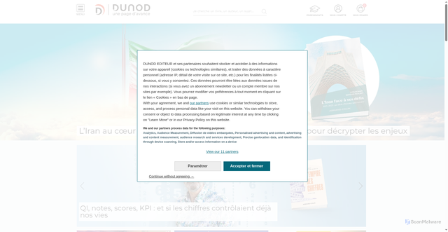 Security scan screenshot of https://www.dunod.com