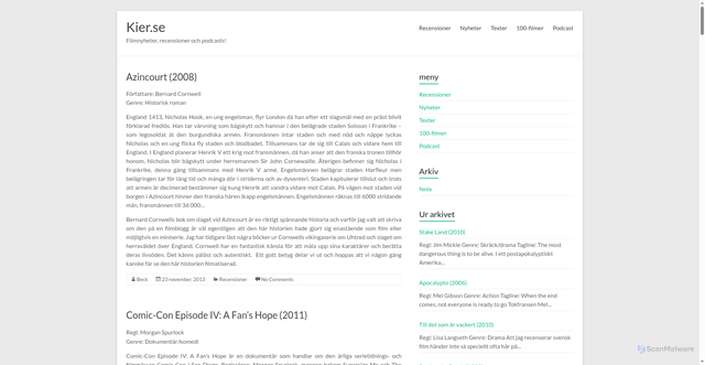 Security scan screenshot of https://kier.se