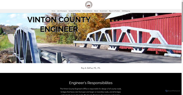 Security scan screenshot of https://www.vintonengineer.gov/