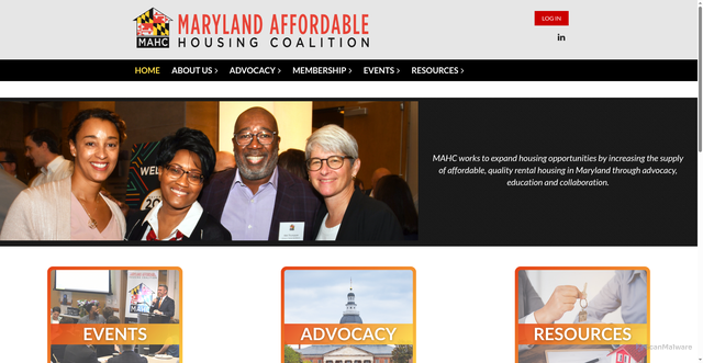 Security scan screenshot of https://www.mdahc.org/