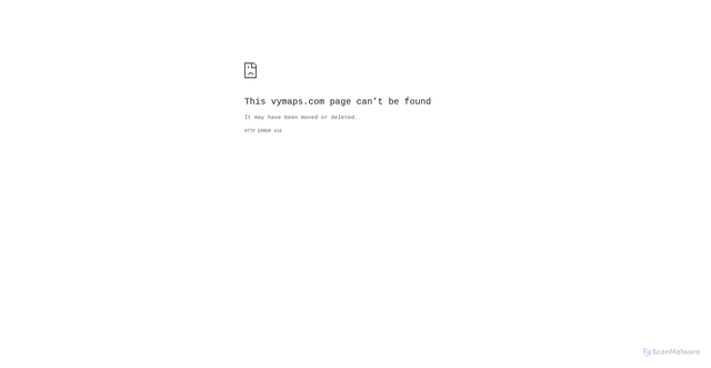 Security scan screenshot of https://vymaps.com