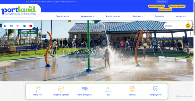 Security scan screenshot of https://www.portlandtx.com/