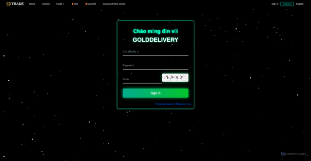 Security scan screenshot of https://goldentradingfund.com/Login/index/Lang/en-us