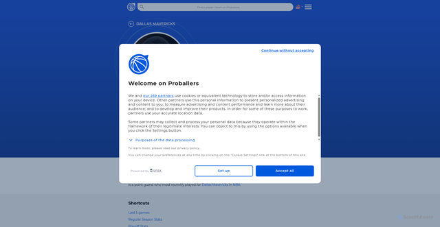 Security scan screenshot of https://www.proballers.com/basketball/player/39066/kyrie-irving