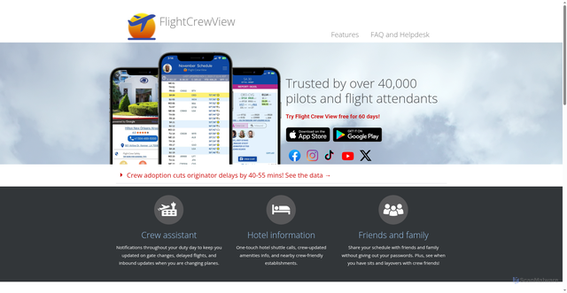 Security scan screenshot of https://flightcrewview2.com